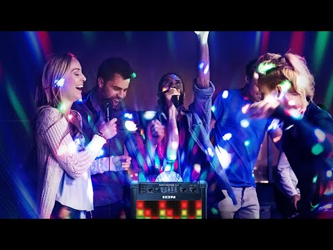 ION Audio Party Rocker Max - Wireless Rechargeable Karaoke Speaker with Multi-Effect Party Lights