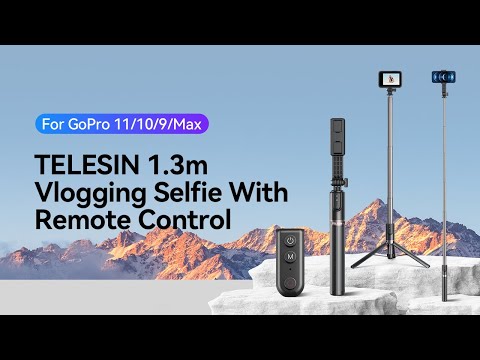 TELESIN 1.3M upgraded selfie stick with remote control
