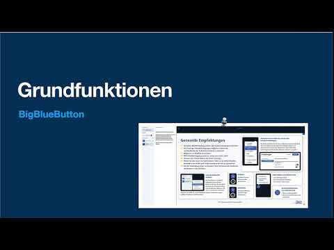 Grundfunktionen von BigBlueButton